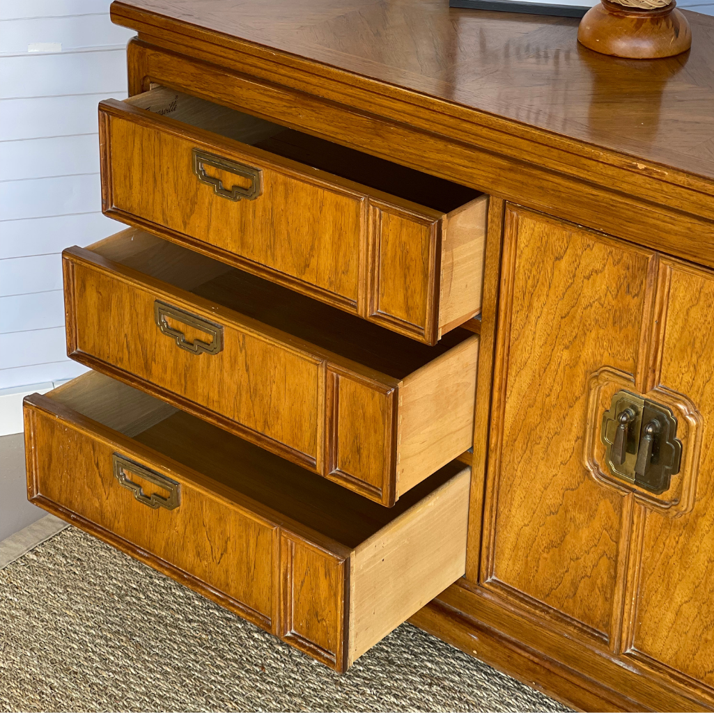 MCM Vintage Thomasville Furniture Mystique Collection DRESSER & 2 NIGHTSTANDS