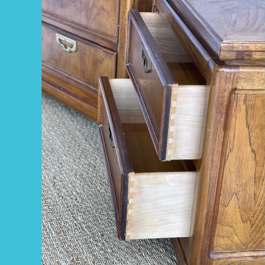 MCM Vintage Thomasville Furniture Mystique Collection DRESSER & 2 NIGHTSTANDS