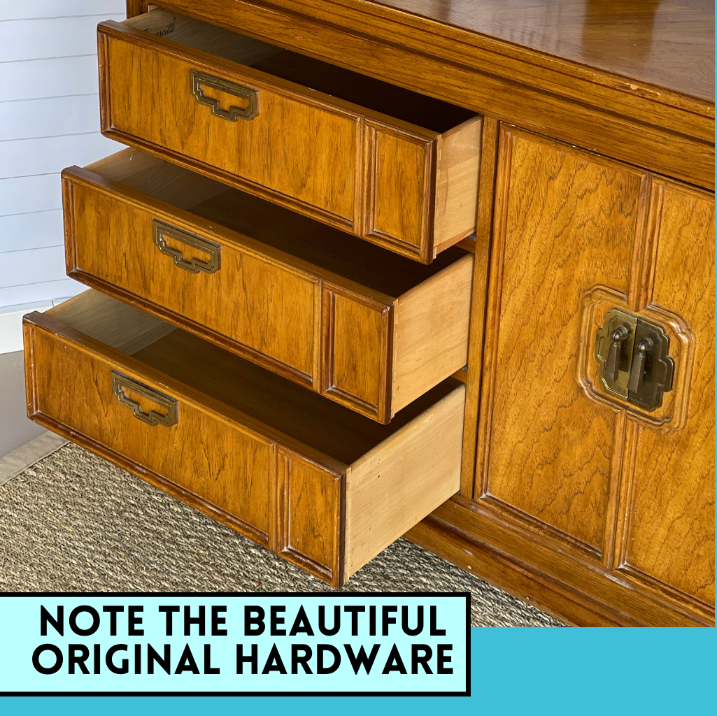 MCM Vintage Thomasville Furniture Mystique Collection DRESSER & 2 NIGHTSTANDS