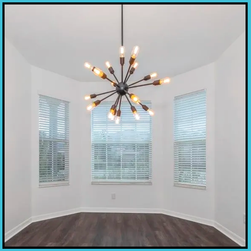 18 BULB MODERN BLACK SPUTNICK CHANDELIER