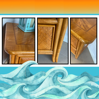[SOLD] NIGHT STAND - American Drew Antigua Collection (end table, bedside table) Tommy Bahama style