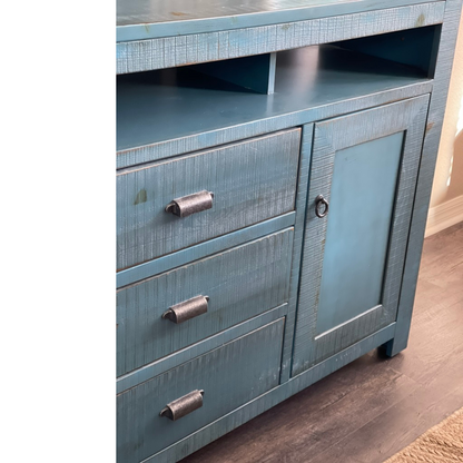 CONSOLE TABLE or ENTRY TABLE in a COASTAL STYLE aqua blue-green