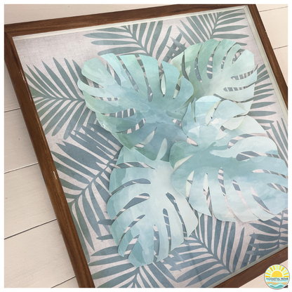 Dimensional Coastal Leaf & Palm Wall Art| ART [AW-118]