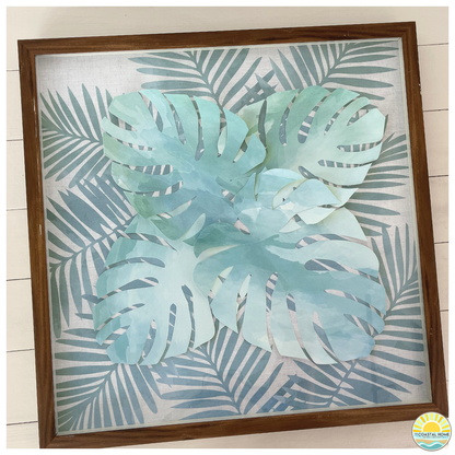 Dimensional Coastal Leaf & Palm Wall Art| ART [AW-118]