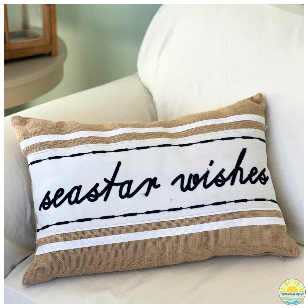 SEASTAR WISHES COASTAL ACCENT PILLOW