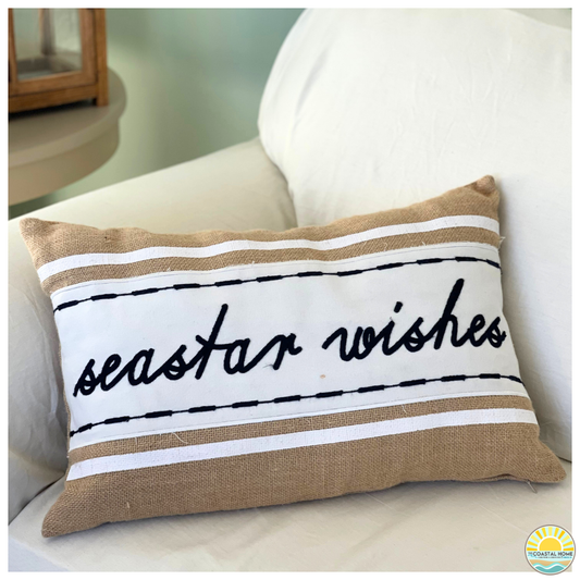 SEASTAR WISHES COASTAL ACCENT PILLOW