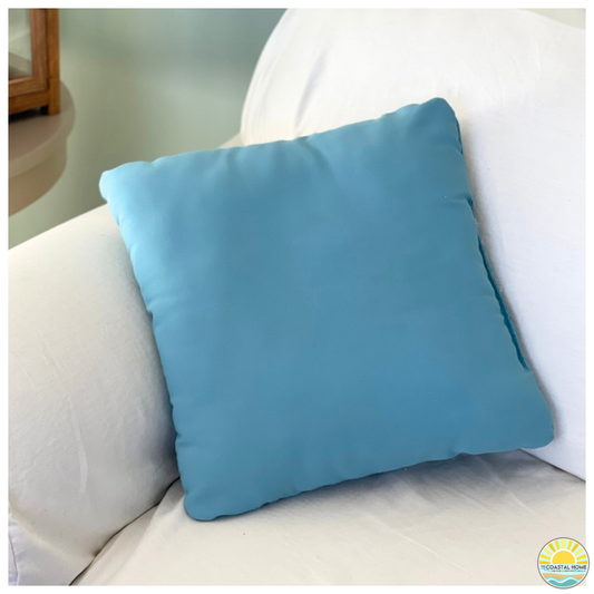 OCEAN BLUE SQUARE ACCENT PILLOW