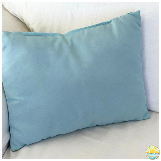 SOFT BLUE COASTAL ACCENT PILLOW
